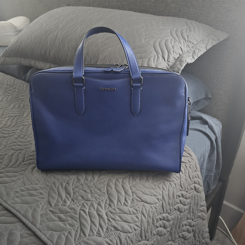 Coach Royal Blue Leather Briefcase